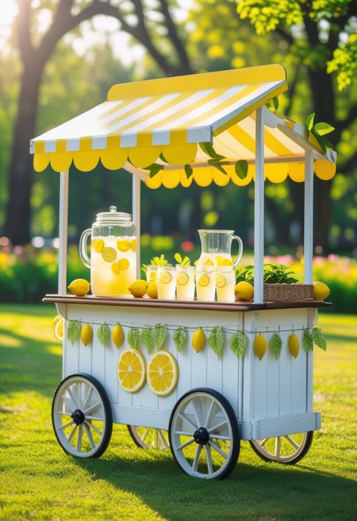 A rolling lemonade stand 