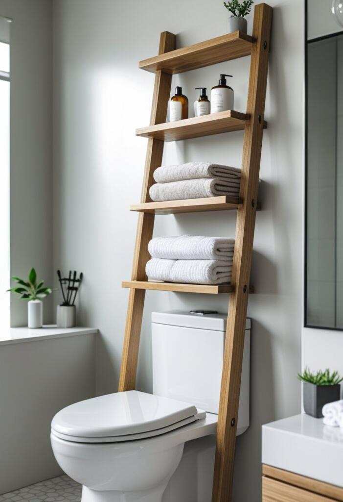 Bathroom organizer over toilet