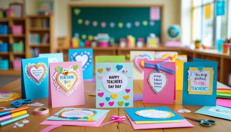 Handmade Teachers Day cards