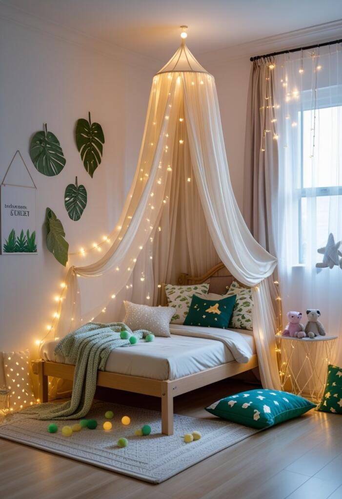 Hanging bed canopy for kids