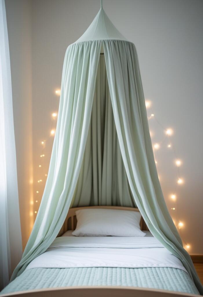 Kids room canopy décor