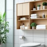 Modern above toilet organizer