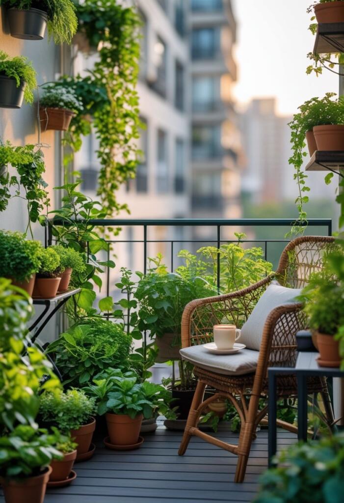 Modern balcony garden design