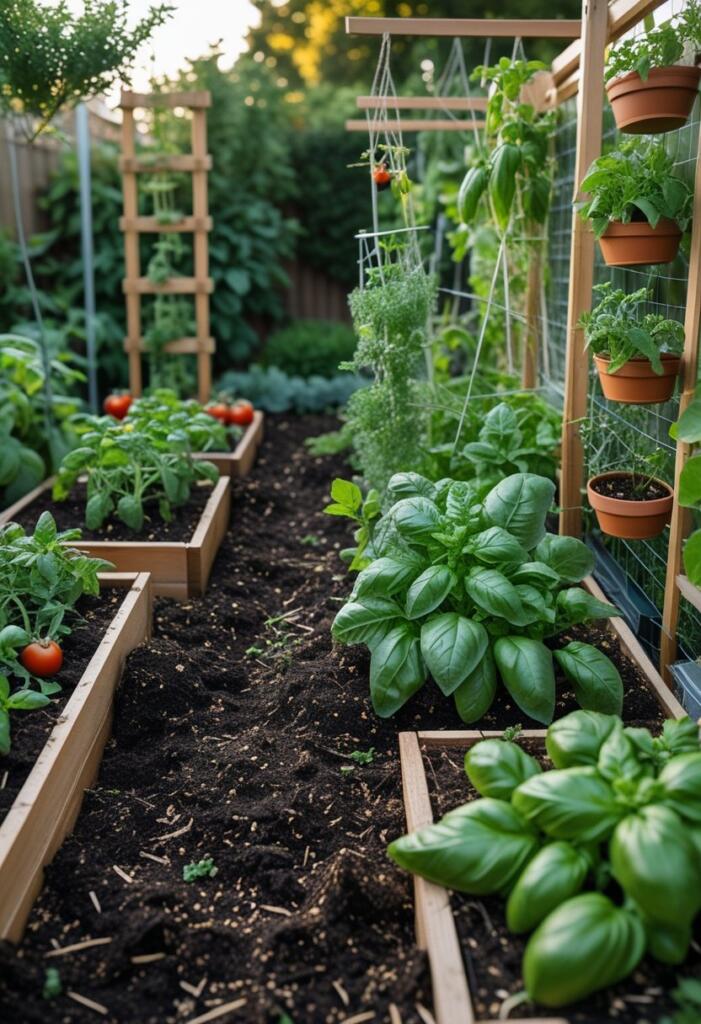 Raised bed vegetable gardening