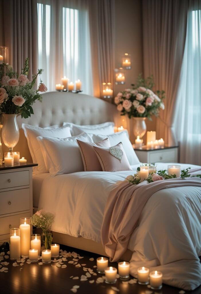 Romantic Bedroom Decoration Wedding Night