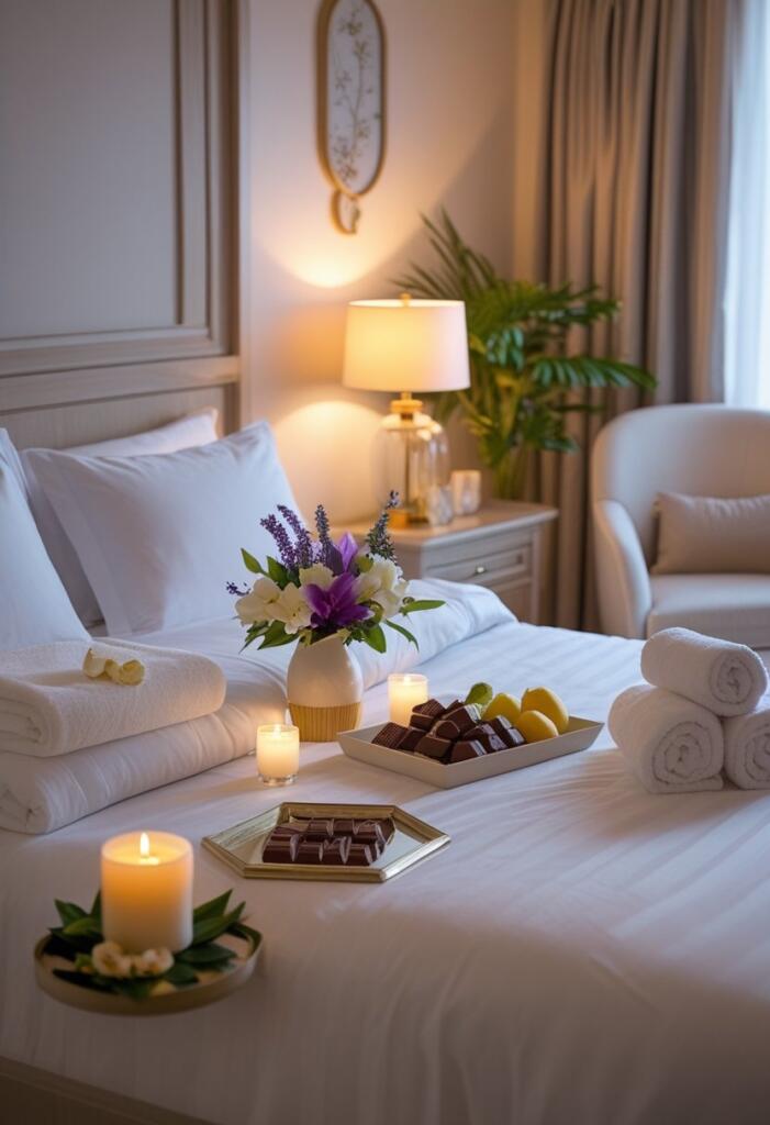 Romantic First Night Bedroom Setup