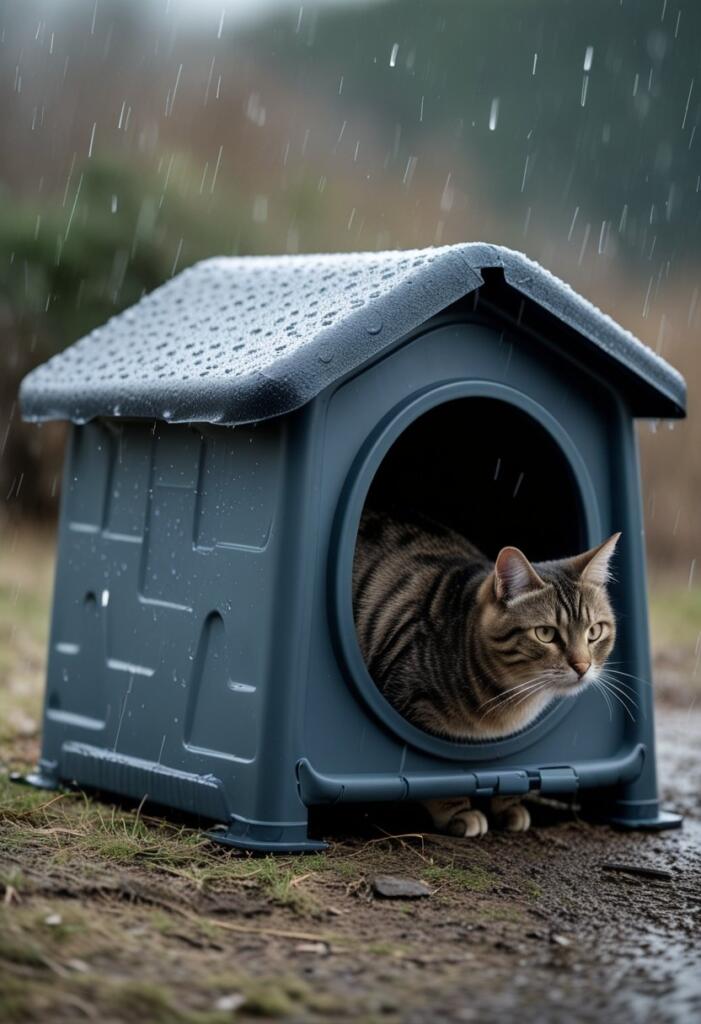 Safe outdoor shelters for cats