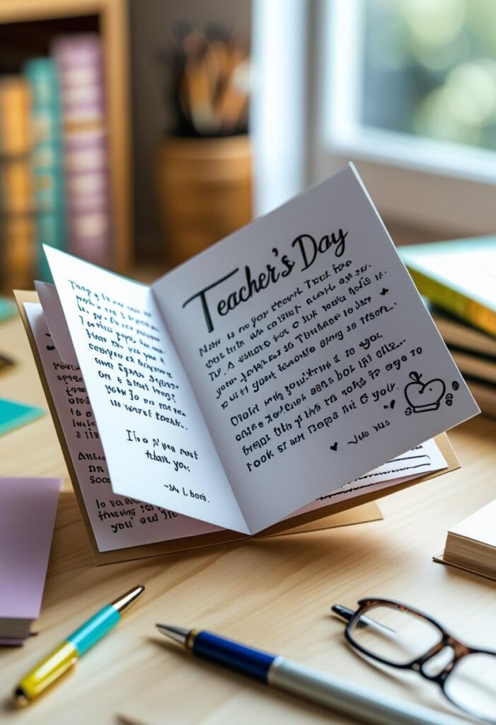 Simple Teachers Day handmade cards