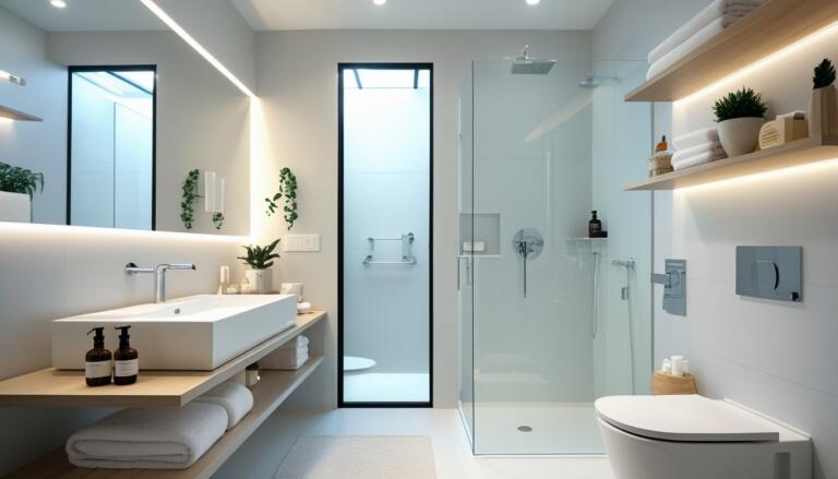 Space-saving bathroom