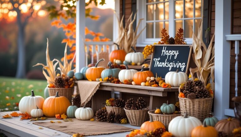Thanksgiving Decorations Outdoor Cozy, Rustic, and Welcoming Ideas