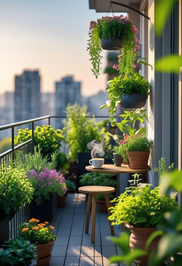balcony garden setup