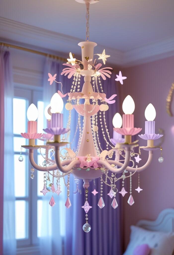 Whimsical Chandelier for girls bedroom