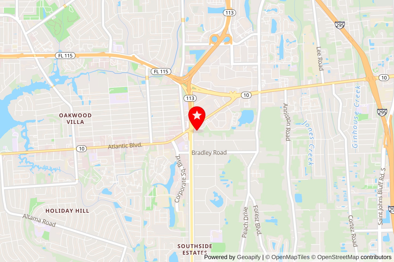Jacksonville Furniture Mart on Jacksonville Map