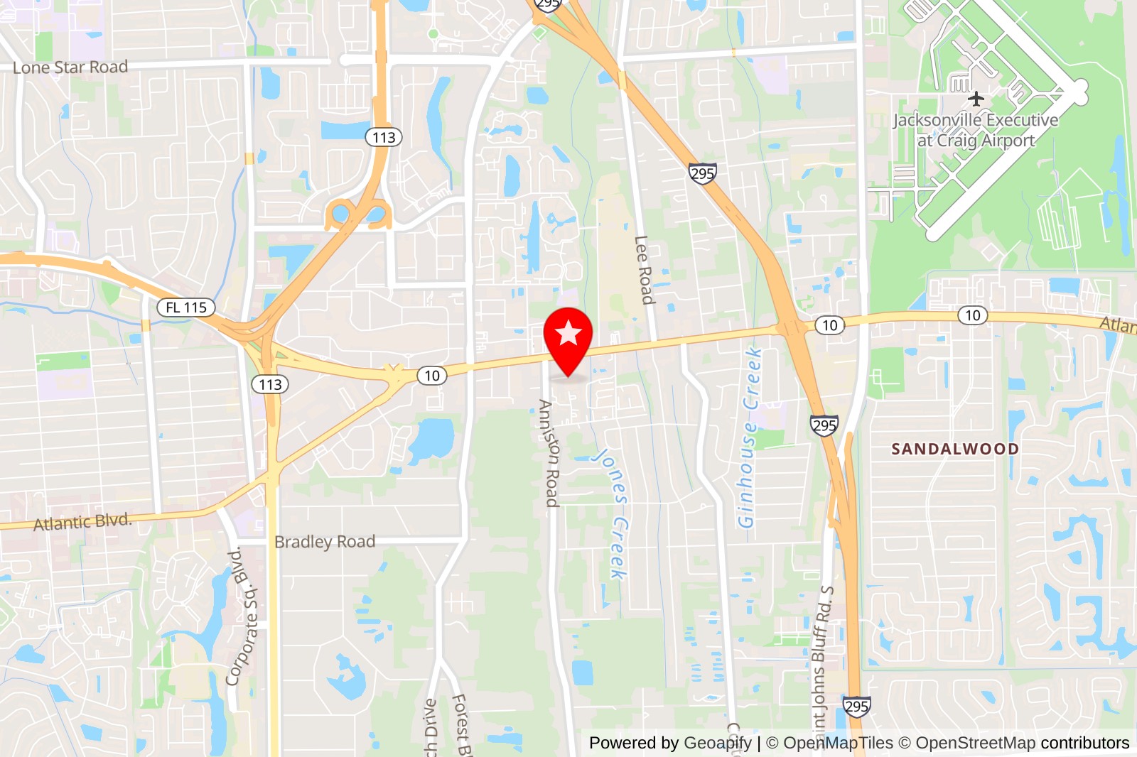 JaxCo Furniture and Mattress Store on  Jacksonville Map