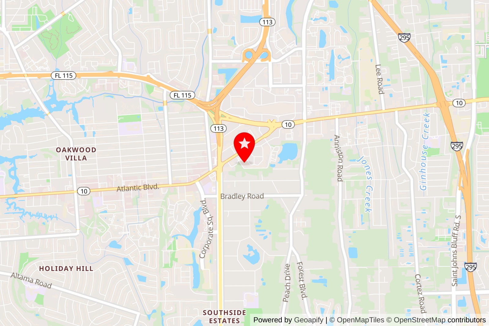 American Signature Furniture on Jacksonville Map