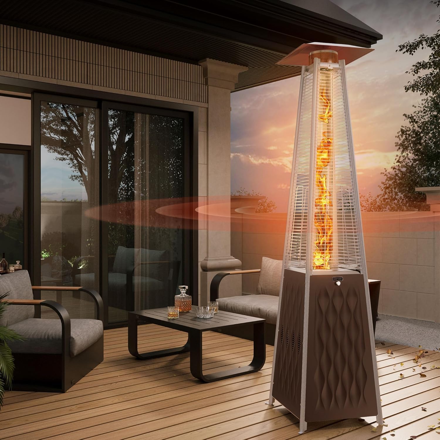 Best Outdoor Patio Heaters for Cozy Evenings and Extended Seasons 4 EAST OAK Pyramid Patio Heater